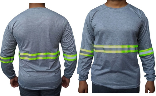 camiseta manga long faixa