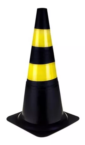 cone flex preto amarelo