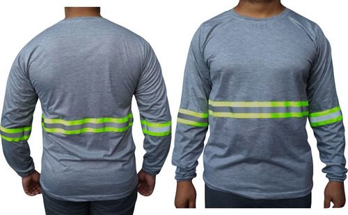camiseta manga long faixa